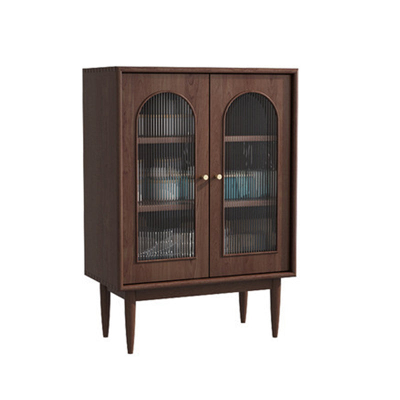 Modern Style Buffet Sideboard Solid Wood 42.5"H Buffet Stand with Cabinets