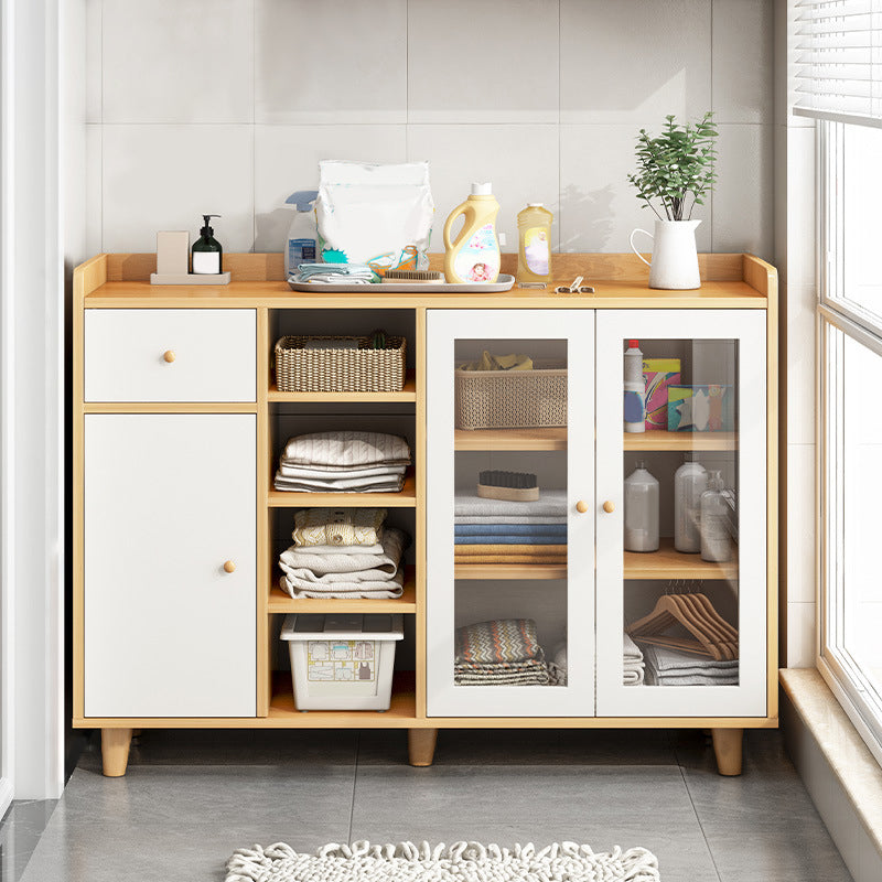 Modern Style Buffet Sideboard Wood Buffet Stand with Cabinets