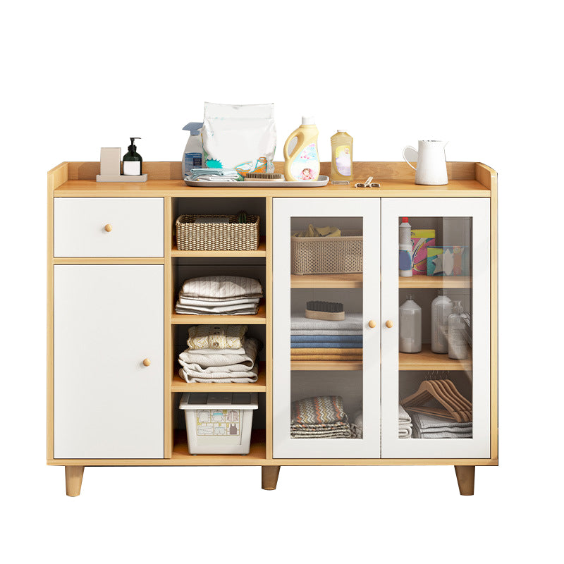 Modern Style Buffet Sideboard Wood Buffet Stand with Cabinets