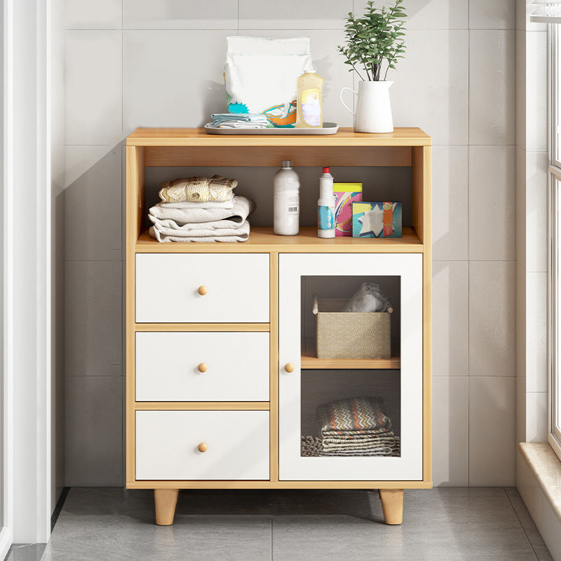 Modern Style Buffet Sideboard Wood Buffet Stand with Cabinets