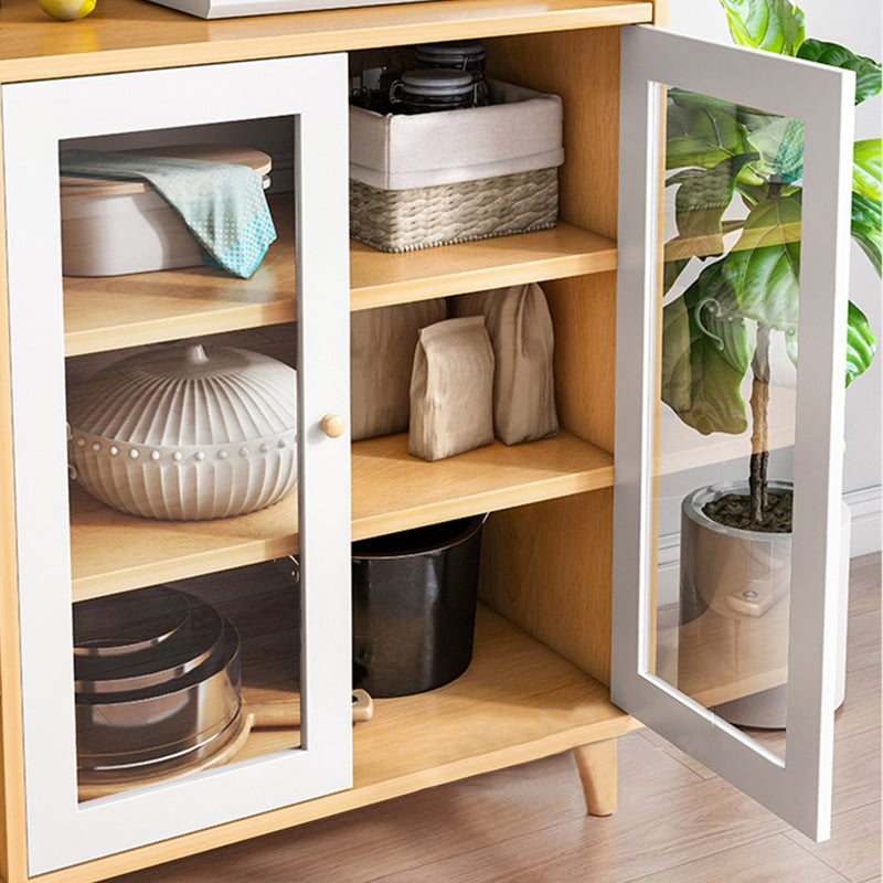 Modern Style Buffet Sideboard Wood Buffet Stand with Cabinets