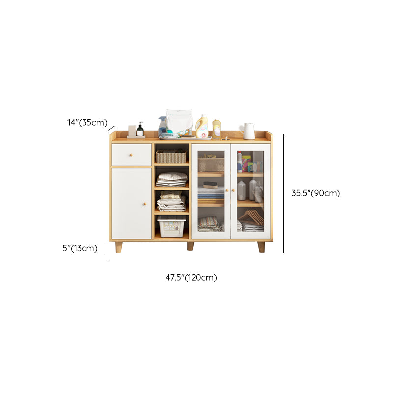 Modern Style Buffet Sideboard Wood Buffet Stand with Cabinets