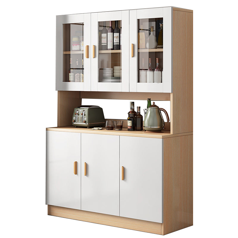 Contemporary Style Buffet Sideboard Wood Buffet Stand with Cabinets