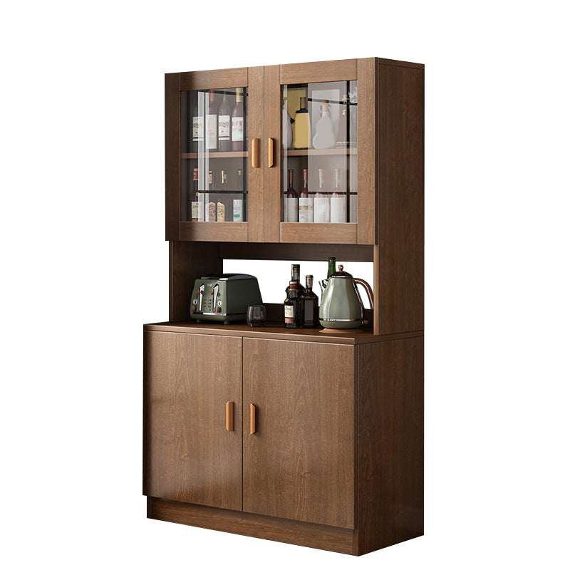 Contemporary Style Buffet Sideboard Wood Buffet Stand with Cabinets