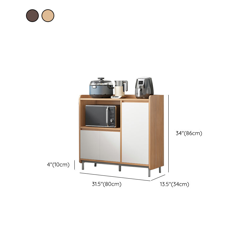 Contemporary Style Buffet Sideboard Wood Buffet Stand with Cabinet