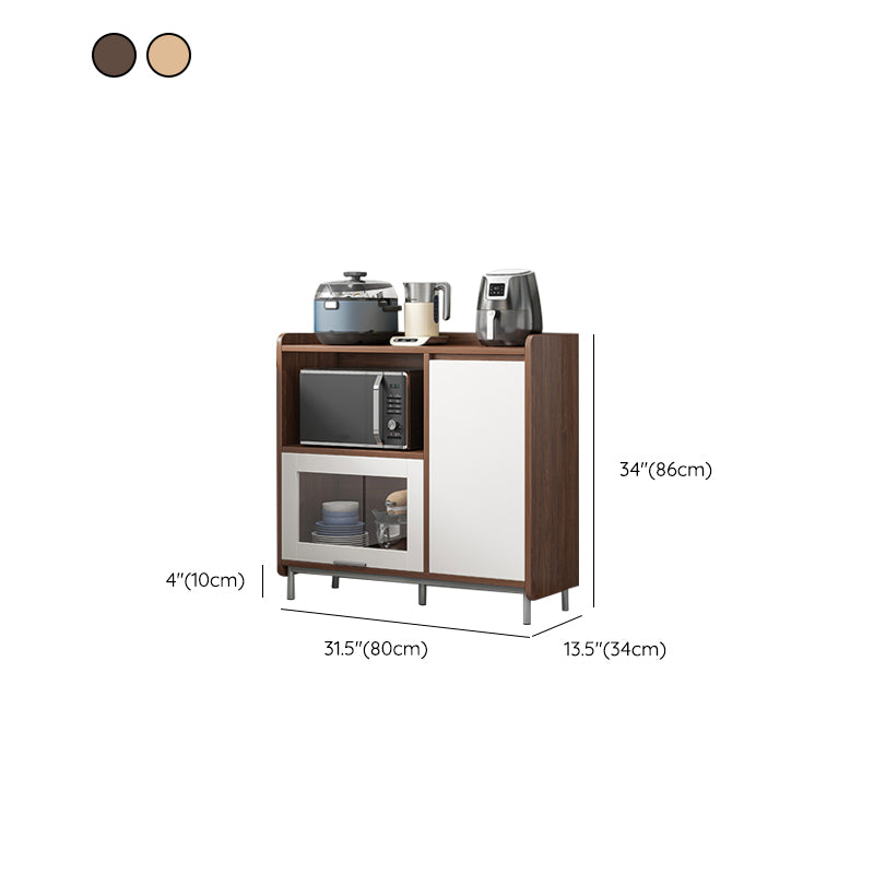 Contemporary Style Buffet Sideboard Wood Buffet Stand with Cabinet