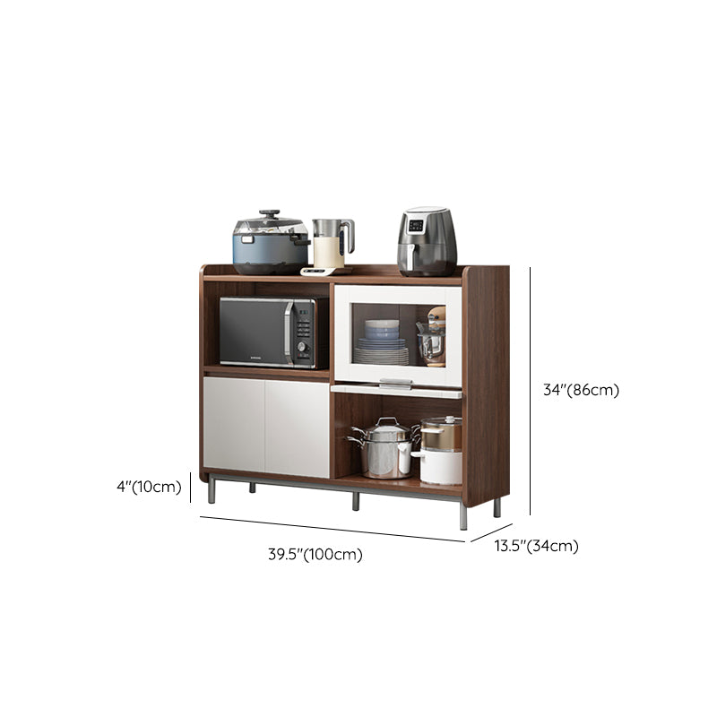 Contemporary Style Buffet Sideboard Wood Buffet Stand with Cabinet