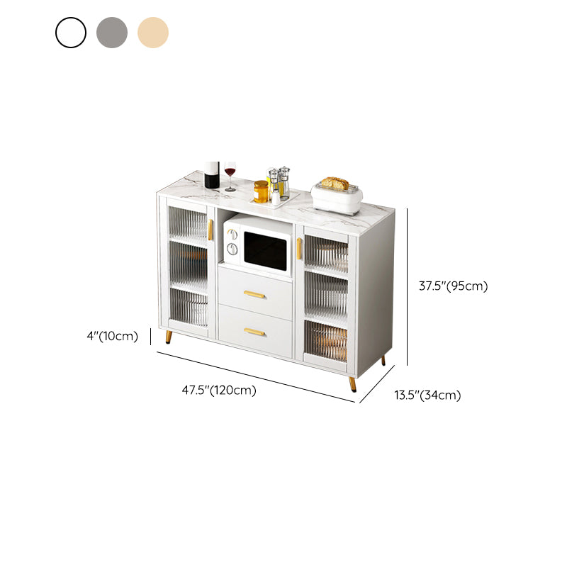 Contemporary Style Sideboard Table Wood Buffet Stand with Drawer