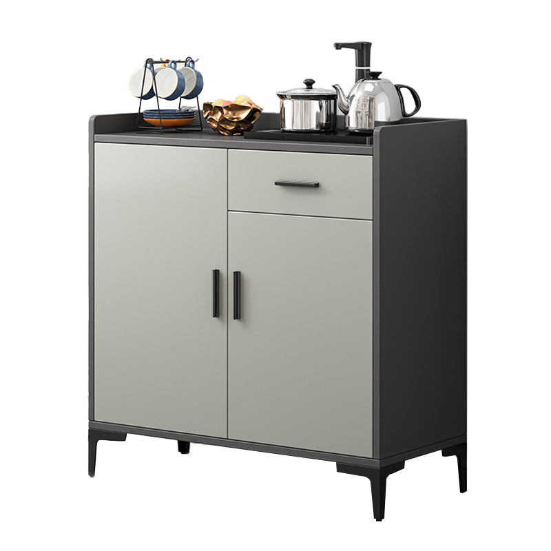 Contemporary Style Sideboard Wood Buffet Stand with Cabinets and Drawer