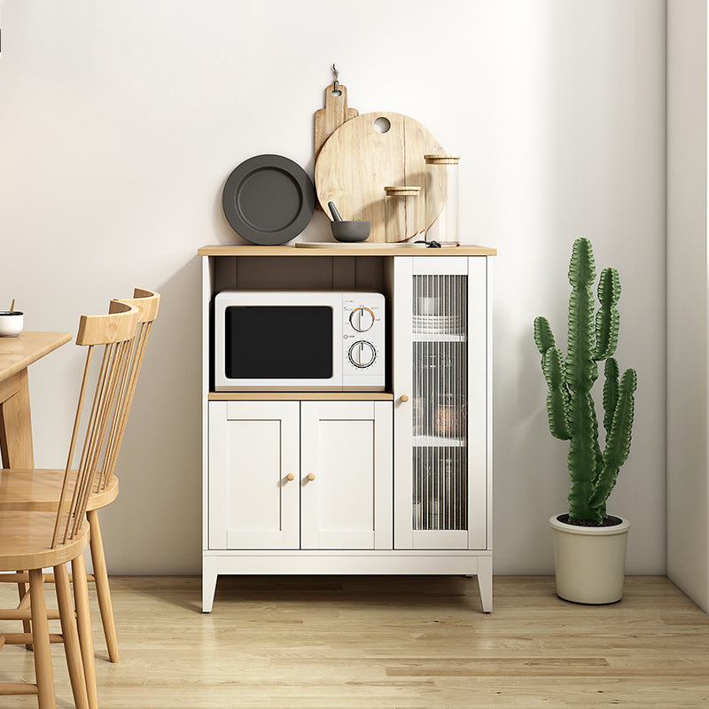 Contemporary Style Sideboard Wood Buffet Stand with Cabinet and Drawers