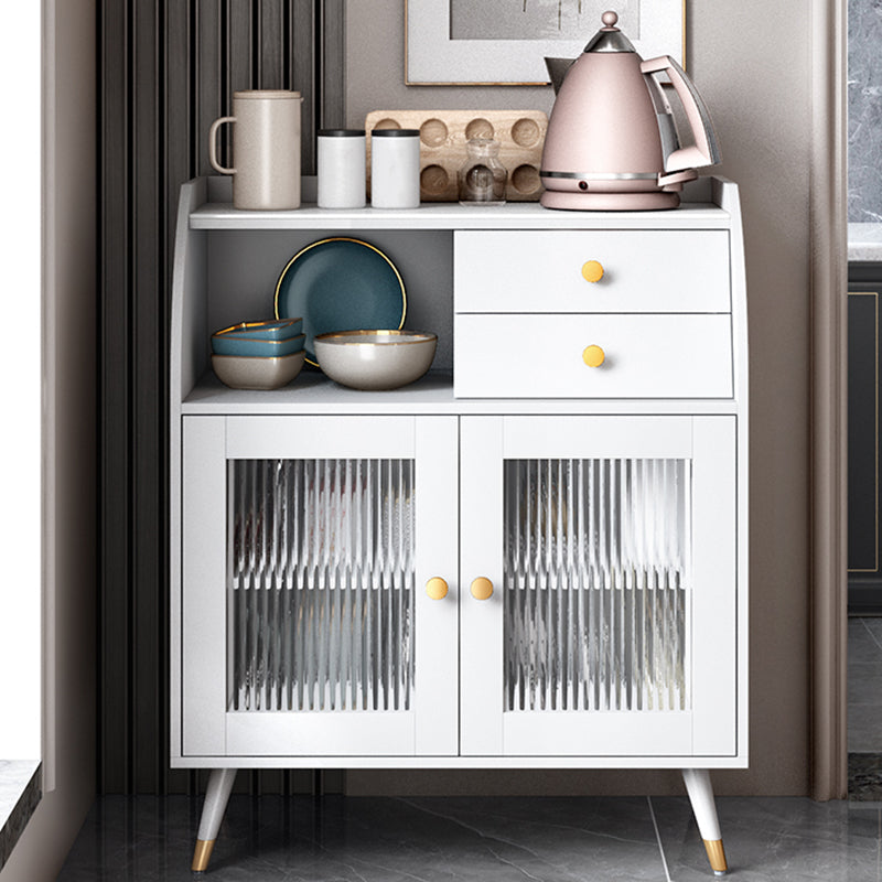 Contemporary Style Sideboard Wood Buffet Stand with Cabinets and Drawers