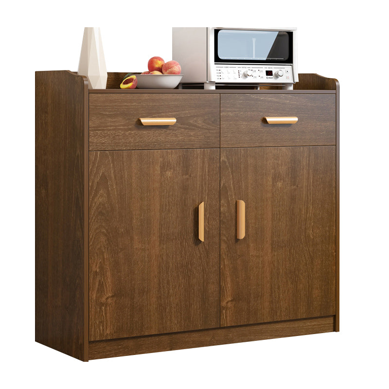 Contemporary Style Buffet Sideboard Wood Sideboard with Cabinets and Drawer