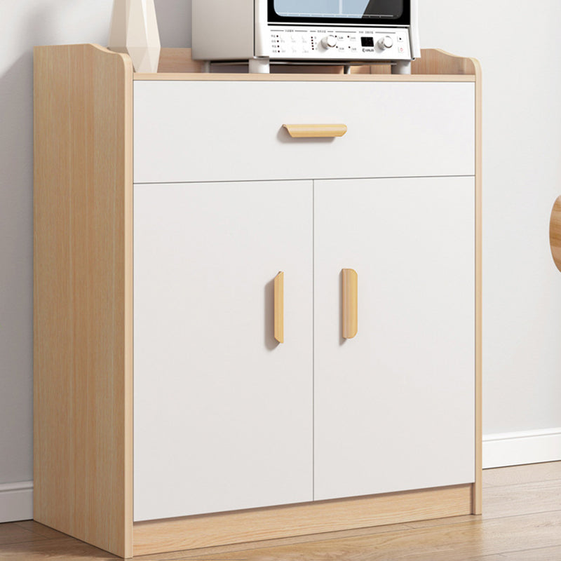 Contemporary Style Buffet Sideboard Wood Sideboard with Cabinets and Drawer