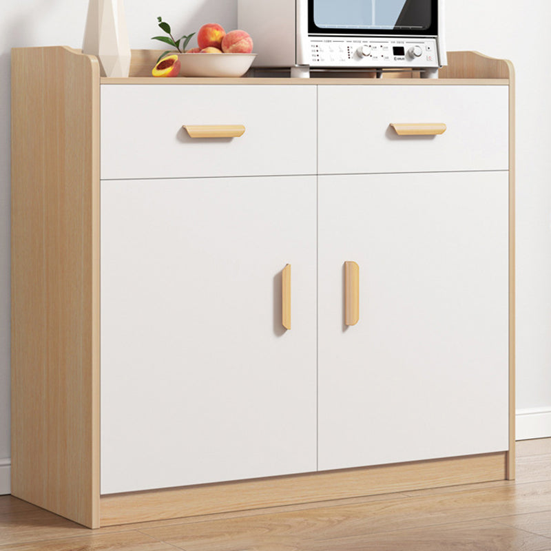 Contemporary Style Buffet Sideboard Wood Sideboard with Cabinets and Drawer