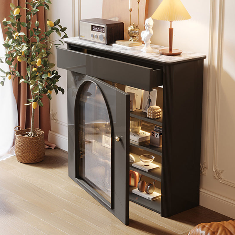 Glam Style Dining Buffet Stone Sideboard with Cabinet for Home