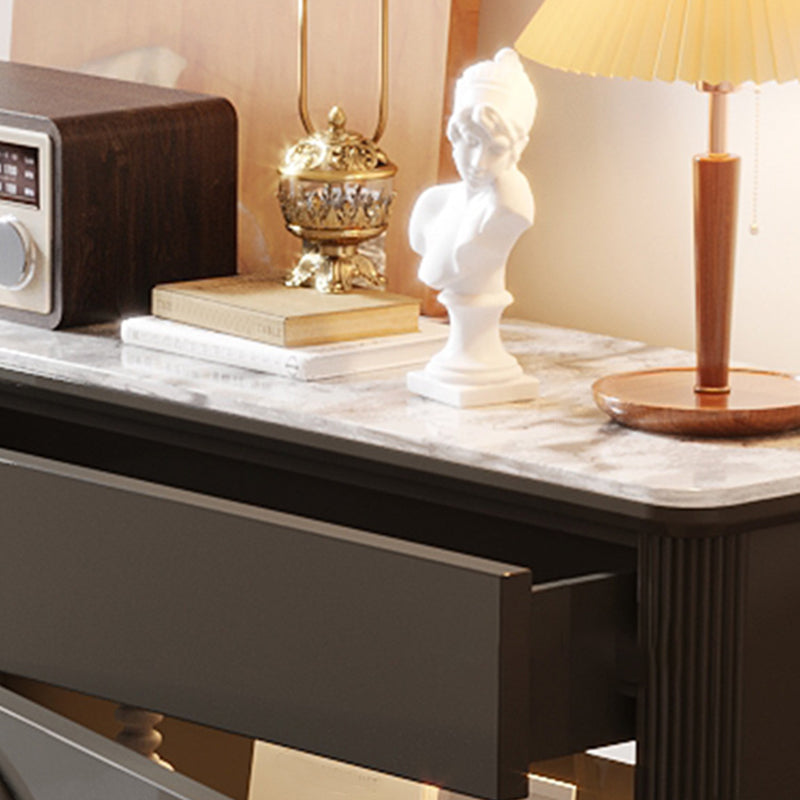 Glam Style Dining Buffet Stone Sideboard with Cabinet for Home