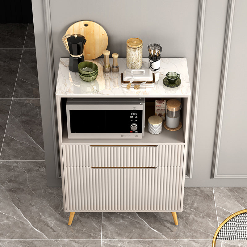 Modern Style Buffet Sideboard Stone Sideboard with Drawer and Cabinets