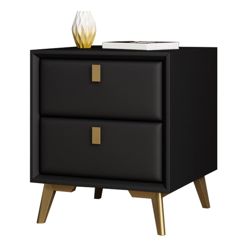 Modern Accent Table Nightstand Solid Wood Bed Nightstand with 2 Drawers