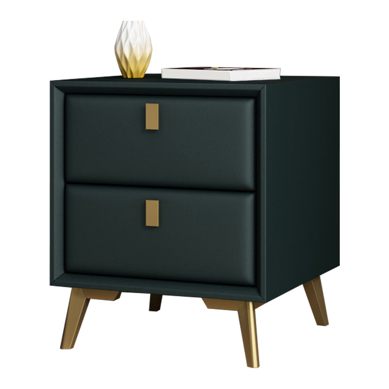 Modern Accent Table Nightstand Solid Wood Bed Nightstand with 2 Drawers