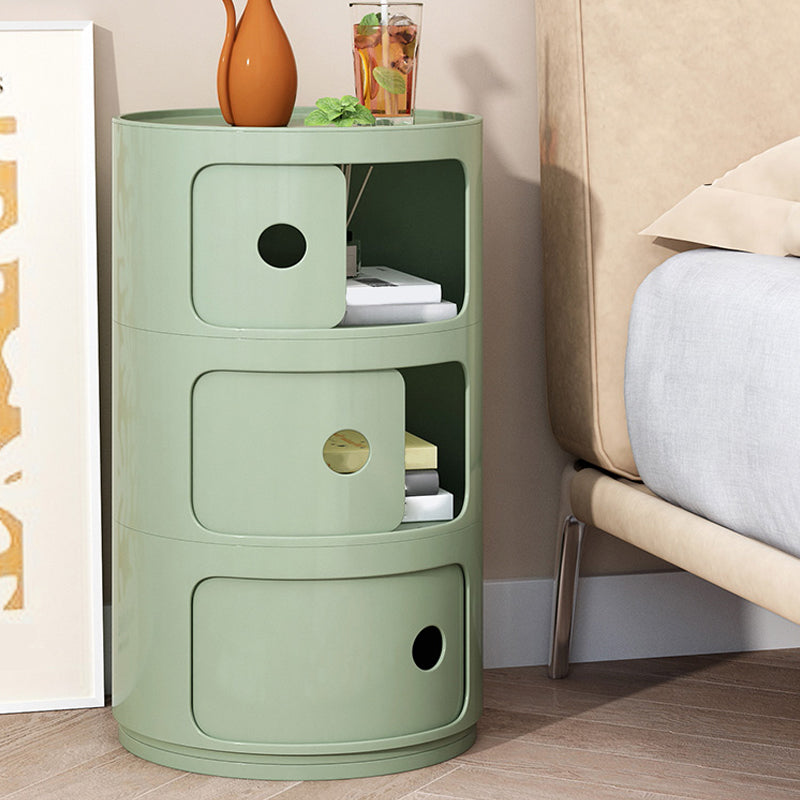 Contemporary Accent Table Nightstand Multi-color Bed Nightstand with Cabinets