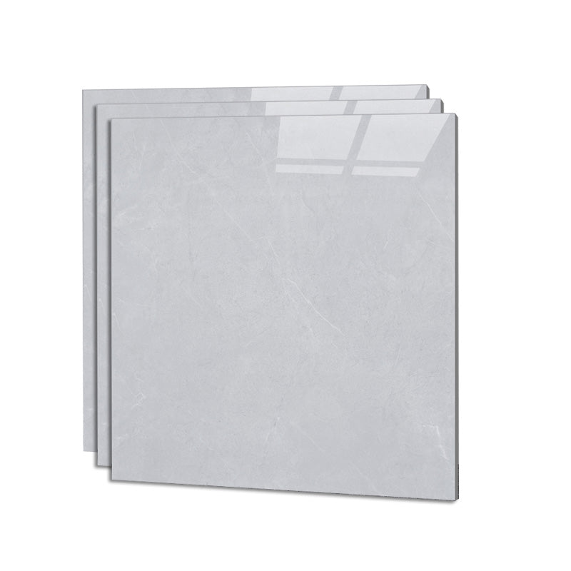 Square Ceramic Polished Straight Edge Singular Tile Marble Look Bathroom Floor