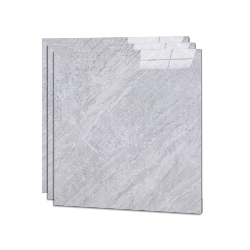 Square Ceramic Polished Straight Edge Singular Tile Marble Look Bathroom Floor