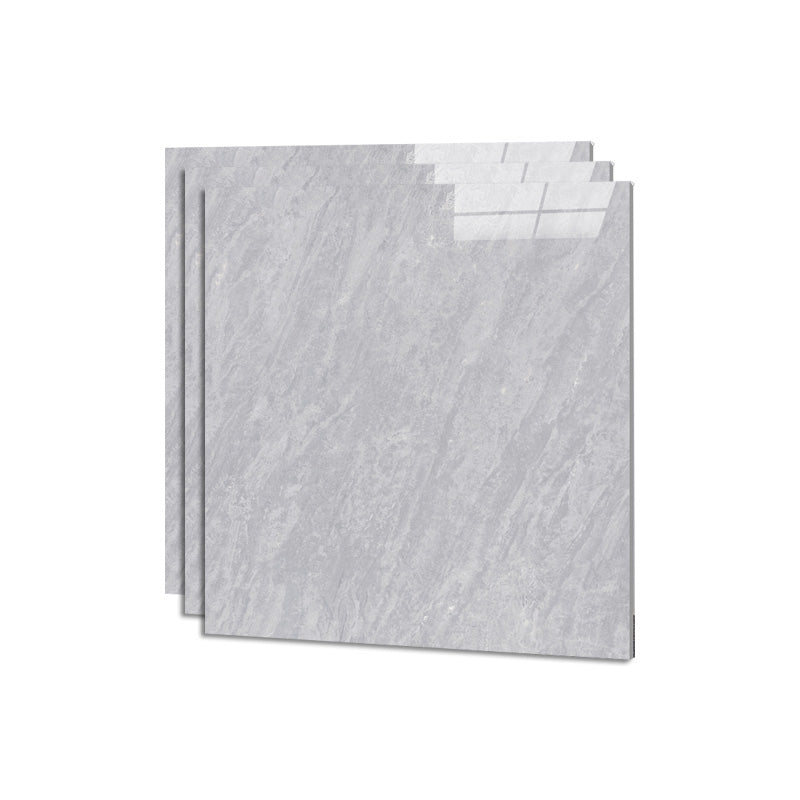 Square Ceramic Polished Straight Edge Singular Tile Marble Look Bathroom Floor