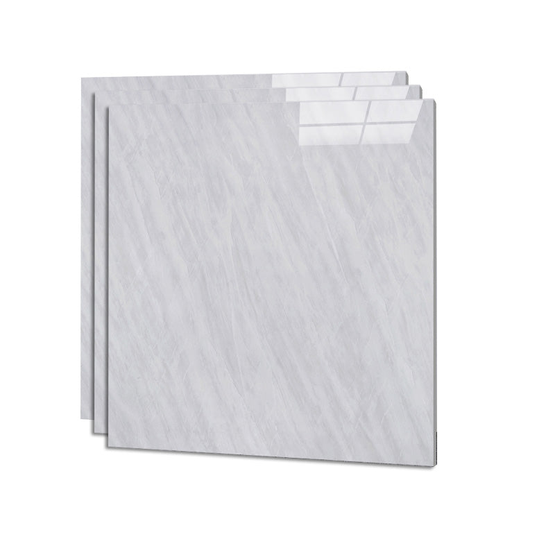 Square Ceramic Polished Straight Edge Singular Tile Marble Look Bathroom Floor