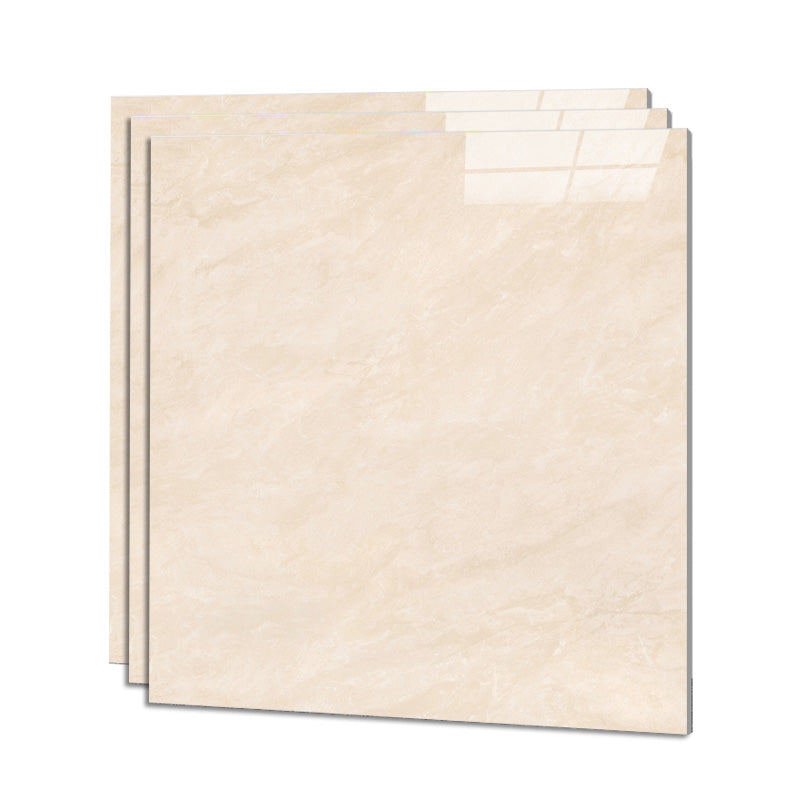 Square Ceramic Polished Straight Edge Singular Tile Marble Look Bathroom Floor