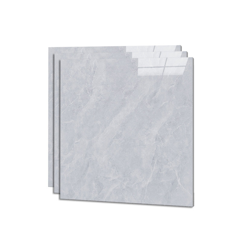 Square Ceramic Polished Straight Edge Singular Tile Marble Look Bathroom Floor