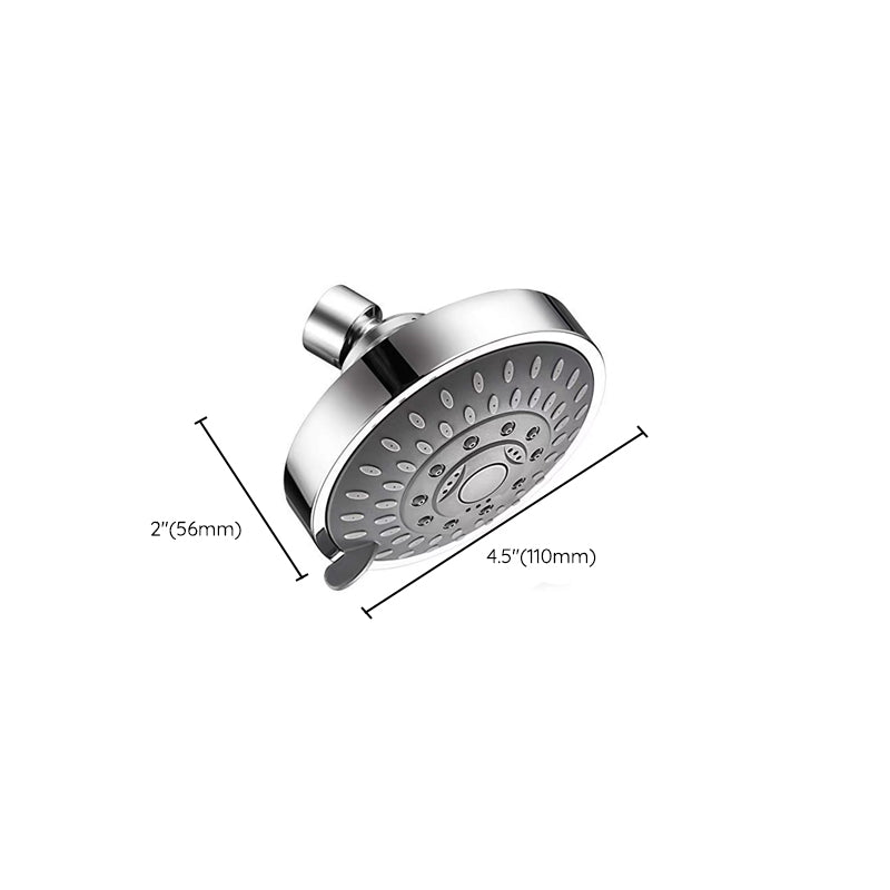 Modern Fixed Shower Head with Katalyst 4-inch Silver Wall-Mount Showerhead