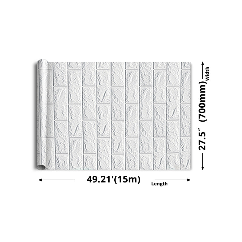 Modern Wall Ceiling 3D Embossed Peel and Stick Waterproof Wall Paneling in White