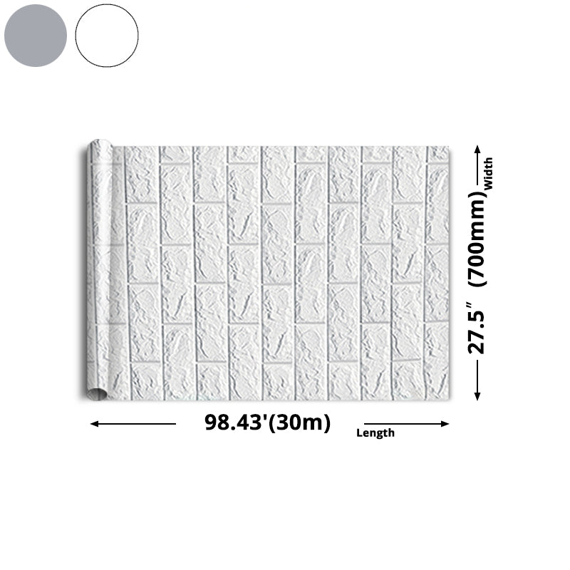 Modern Wall Ceiling 3D Embossed Peel and Stick Waterproof Wall Paneling in White