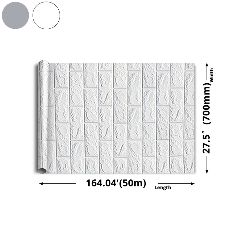 Modern Wall Ceiling 3D Embossed Peel and Stick Waterproof Wall Paneling in White