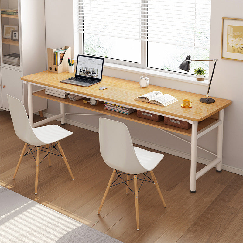 Modern Wooden Office Desk Rectangular Writing Desk with Shelf