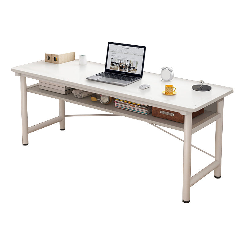 Modern Wooden Office Desk Rectangular Writing Desk with Shelf