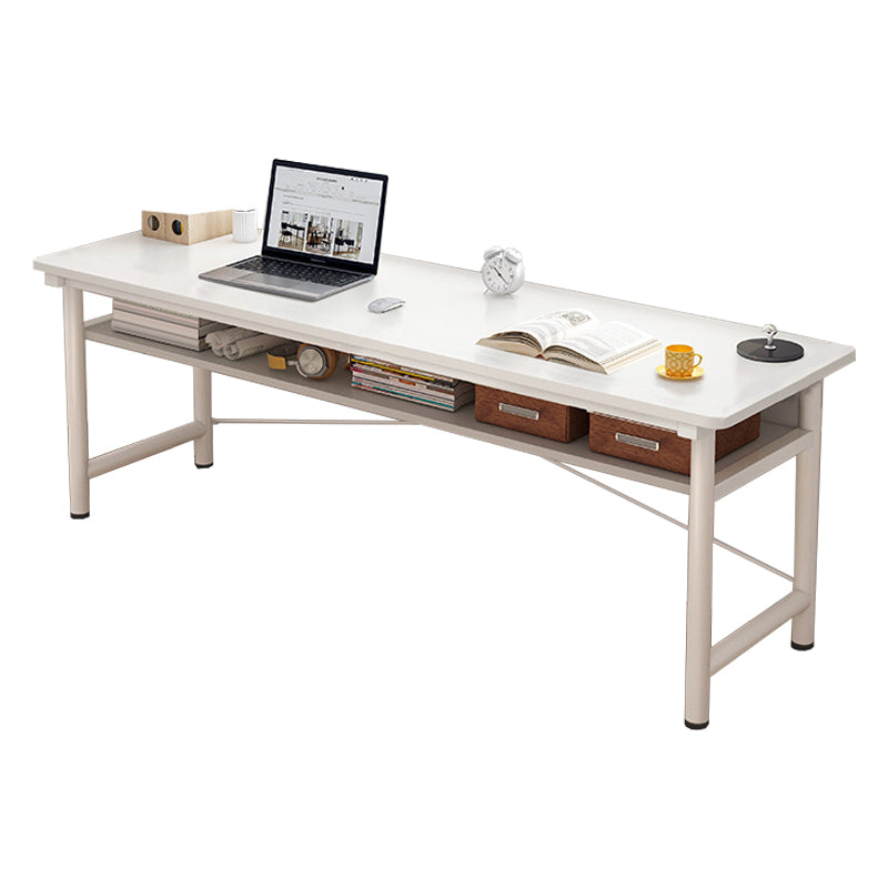 Modern Wooden Office Desk Rectangular Writing Desk with Shelf