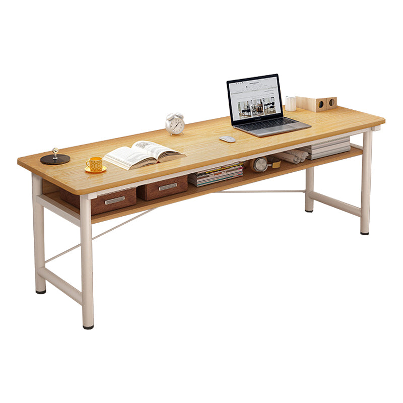 Modern Wooden Office Desk Rectangular Writing Desk with Shelf