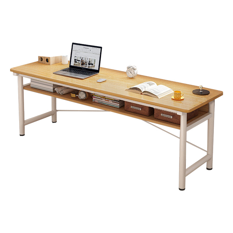 Modern Wooden Office Desk Rectangular Writing Desk with Shelf