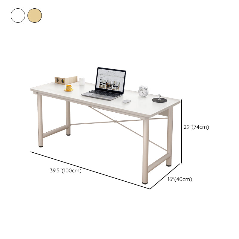 Modern Wooden Office Desk Rectangular Writing Desk with Shelf