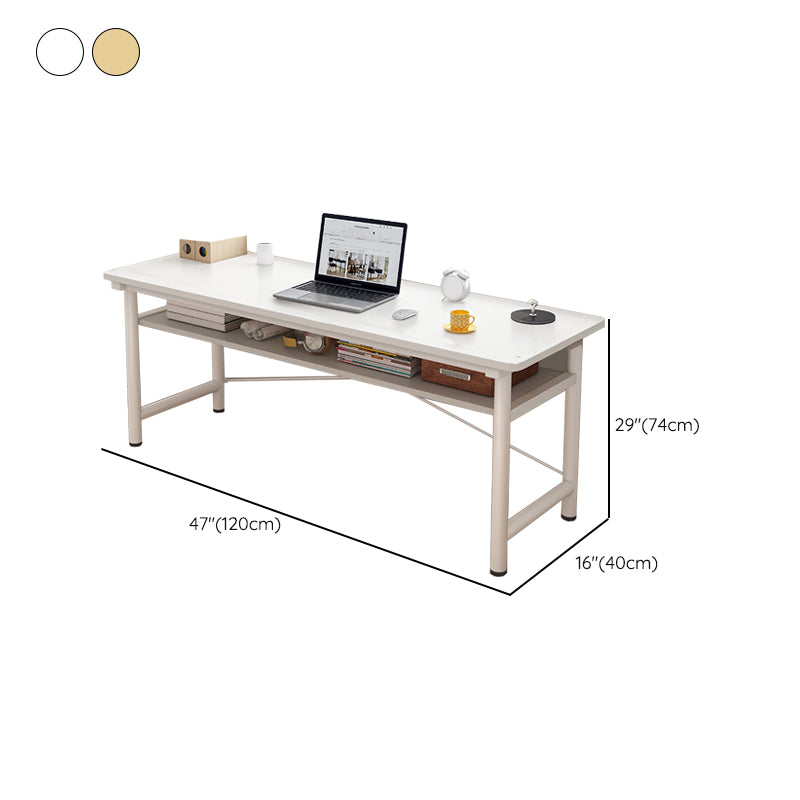 Modern Wooden Office Desk Rectangular Writing Desk with Shelf