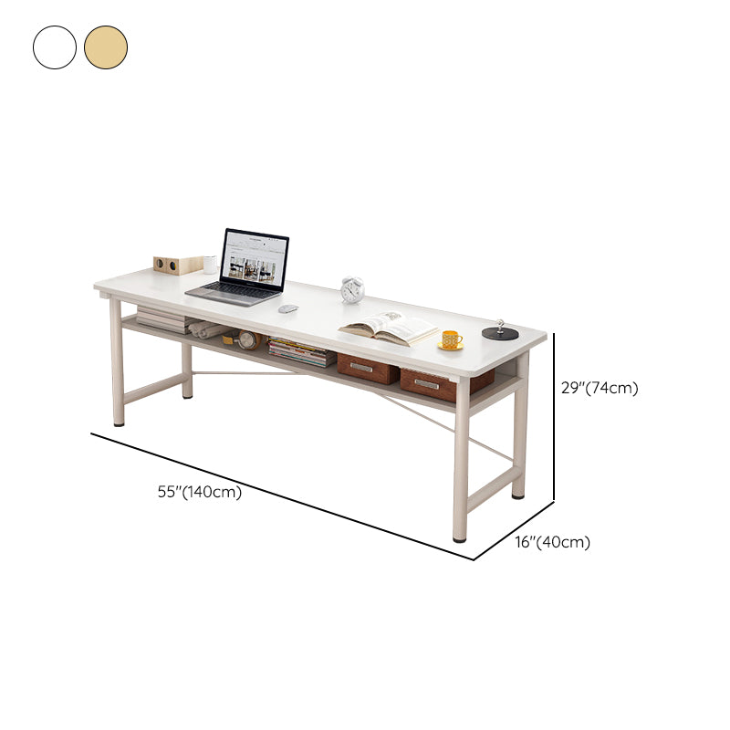 Modern Wooden Office Desk Rectangular Writing Desk with Shelf