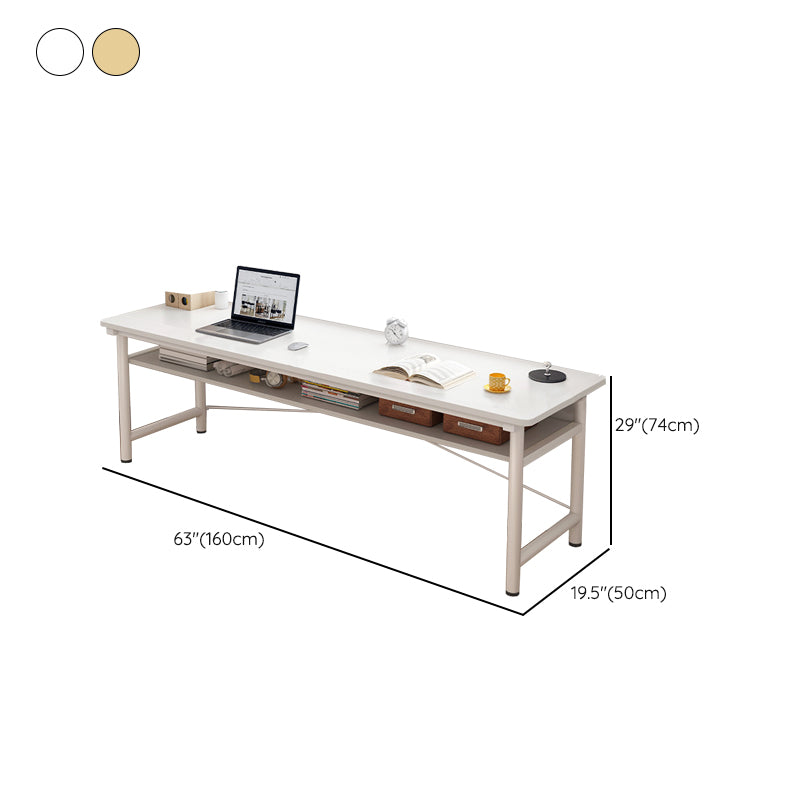 Modern Wooden Office Desk Rectangular Writing Desk with Shelf