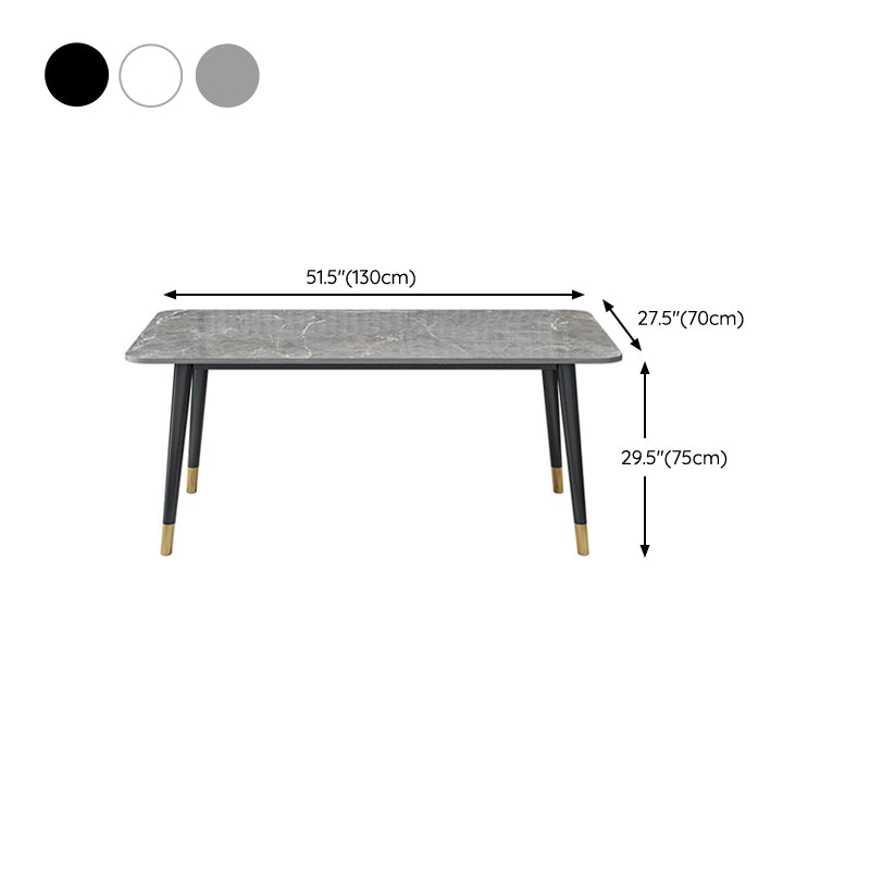 Contemporary Stone Writing Desk 29.53-inch Tall Office Desk with Parsons Base