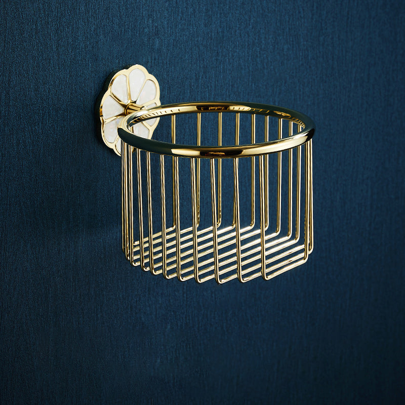 Metal Simple Bathroom Accessory as Individual or as a Set in Gold