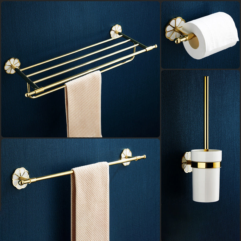 Metal Simple Bathroom Accessory as Individual or as a Set in Gold