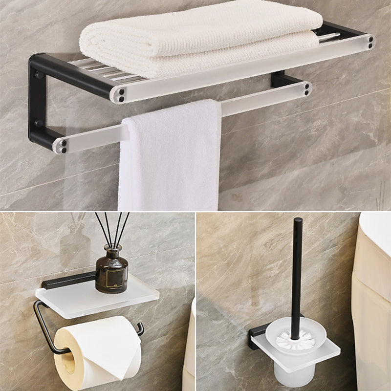 Metal and Acrylic Bathroom Accessory as Individual or as a Set in Black