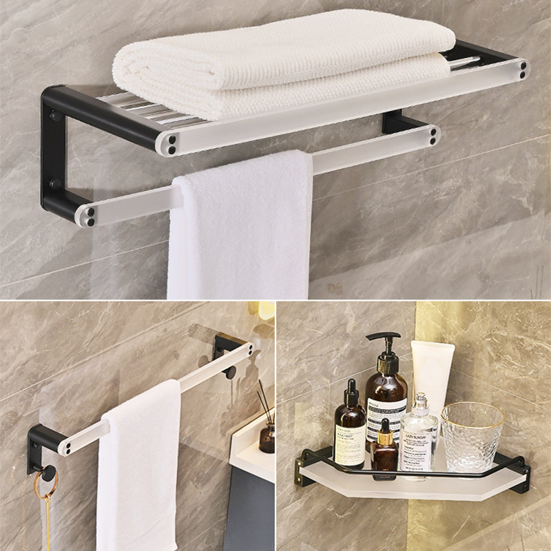 Metal and Acrylic Bathroom Accessory as Individual or as a Set in Black