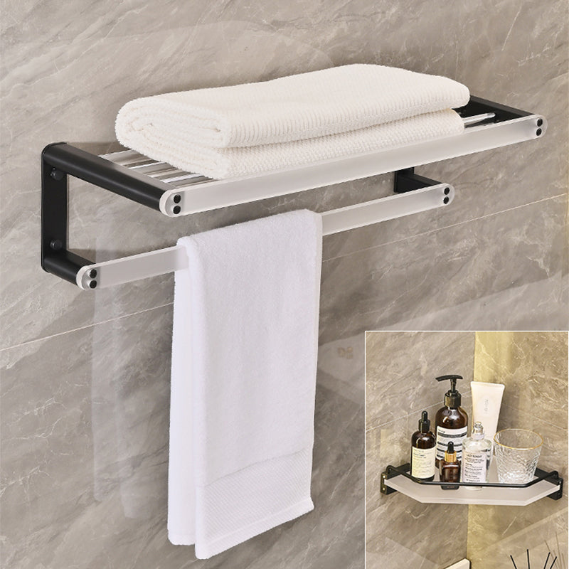 Metal and Acrylic Bathroom Accessory as Individual or as a Set in Black