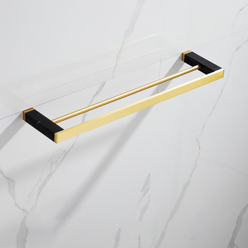 Metal and Marble Bathroom Minimalist Accessory as Individual or as a Set in Gold